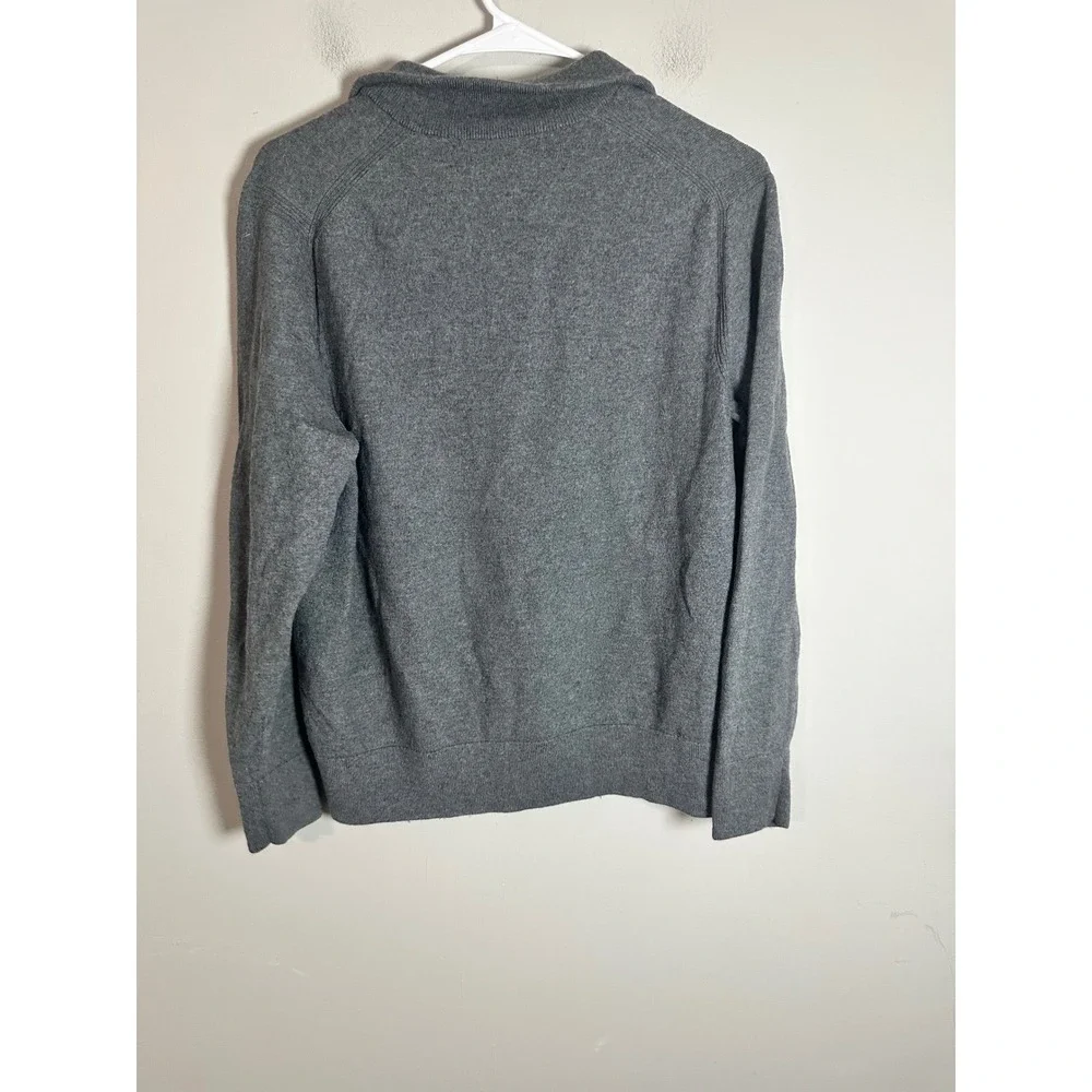 Banana Republic Mens Italian Merino Half-Zip Sweater Gray Wool S/503335-00 L